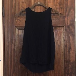 Loft mixed media tie back top